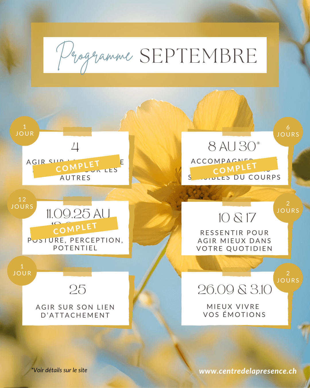Planning Formation Septembre 2025 